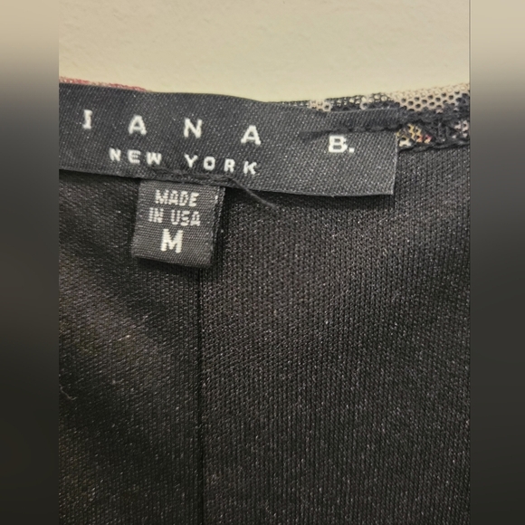 Tiana B NY Sheer Flowy Floral Print Maxi Dress Over Black Lining Med - Picture 3 of 9